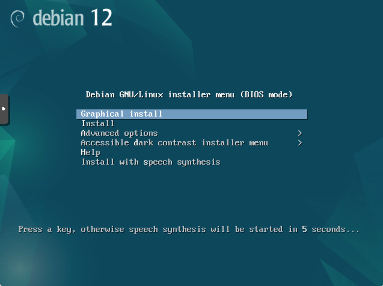 بوت کردن از USB برای نصب Debian 12