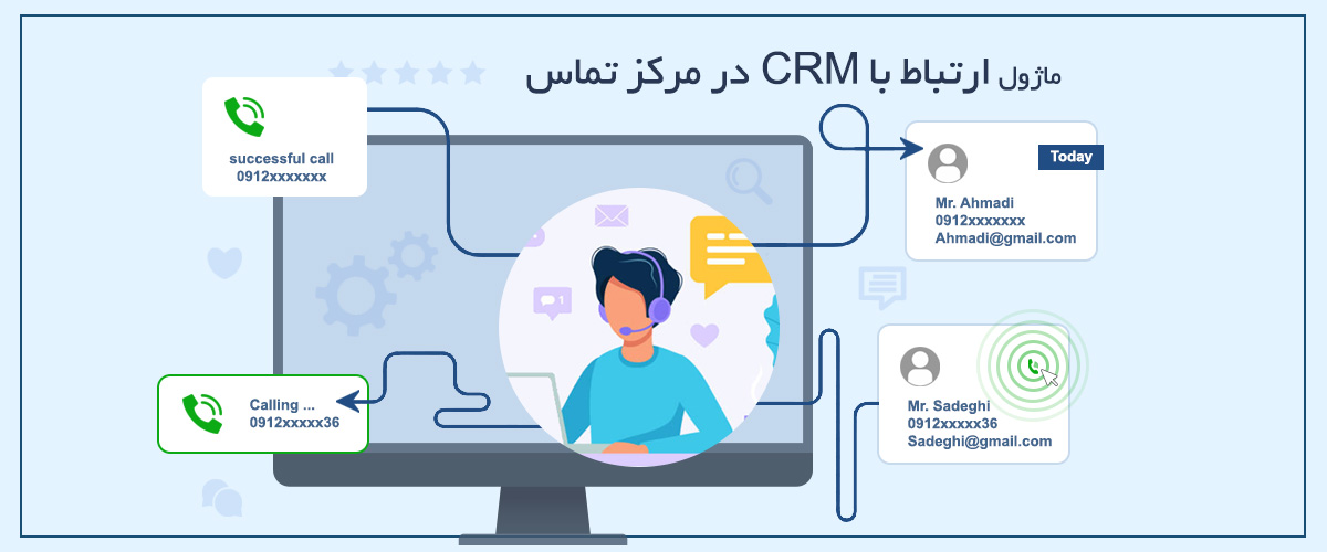 ارتباط با CRM | یکپارچگی مرکز تماس با سیستم‌های مدیریت مشتری